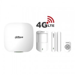Kit d'alarme sans fil (HUB,WIFI, Réseau, GPRS 4G 3G double SIM + 1IR + 1DM + 1 TEL + installation) DAHUA